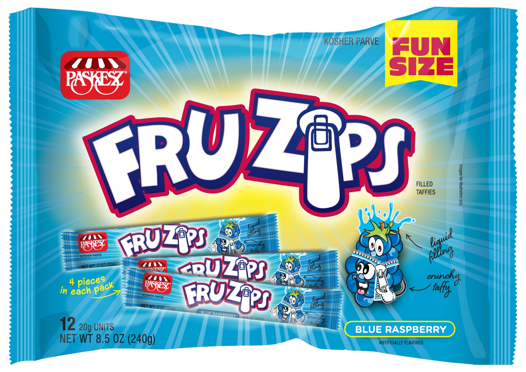 Fruzips Fun Size Blue Raspb. Fam Bags