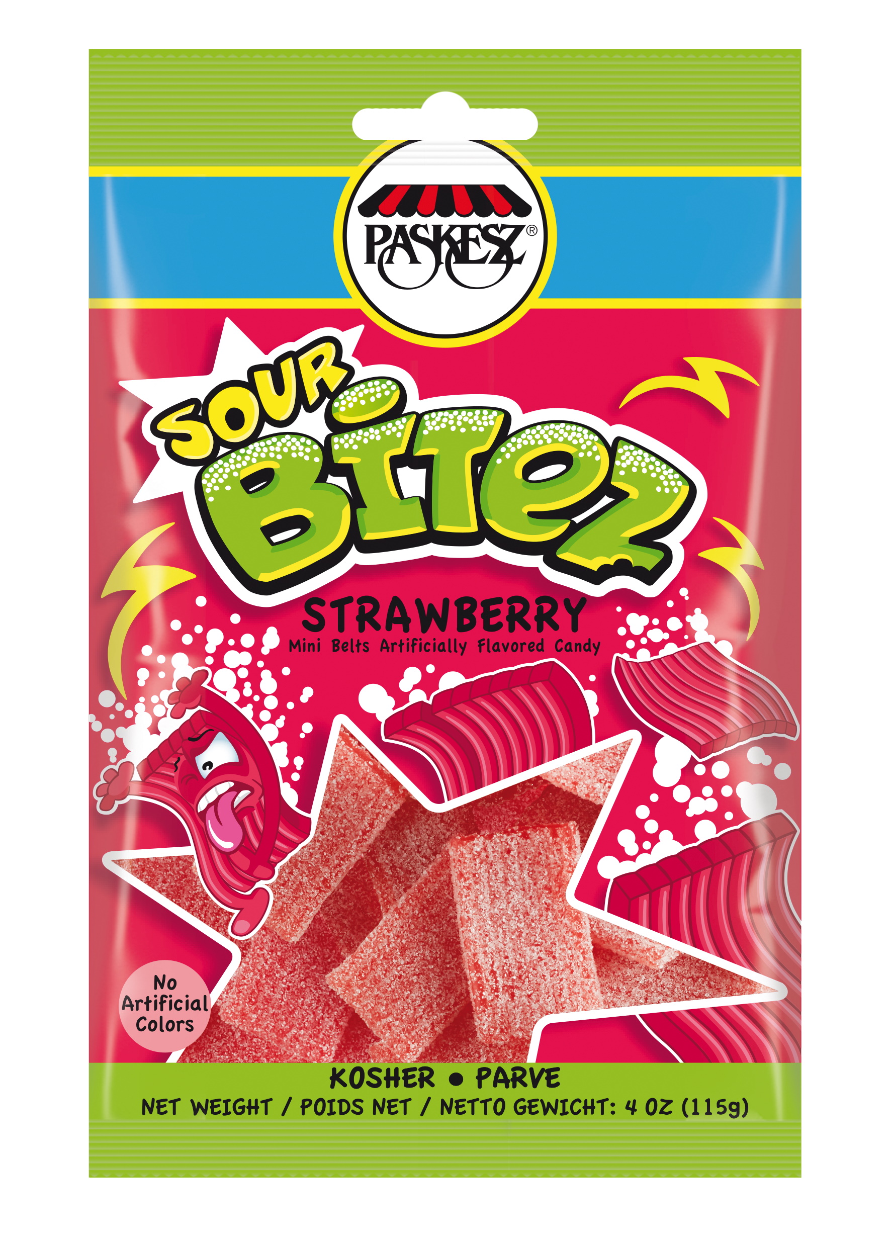 Sour Mini Belts Bitez Strawberry