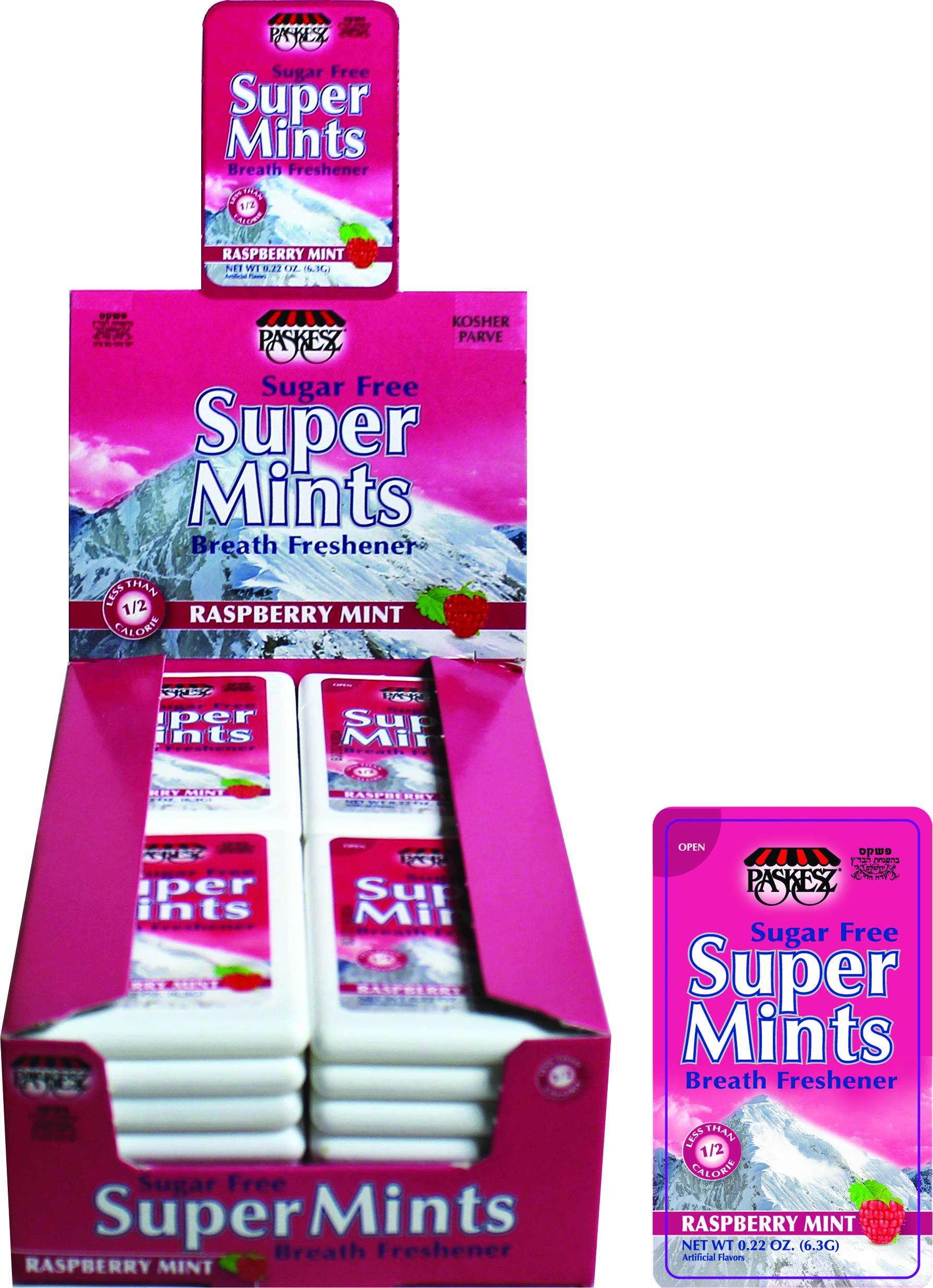 Super Mints Sugarfree Raspberry Flv