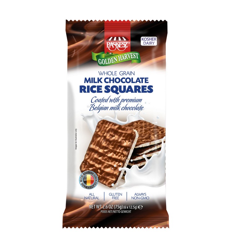 Milk Choc. Cov. Rice Squares 75gr. - Image 2