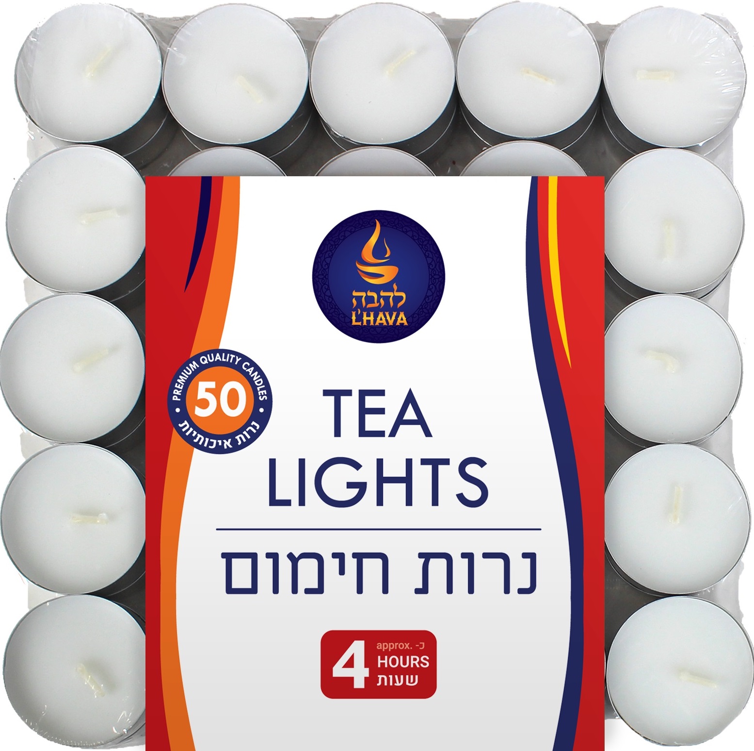 L'Hava Tea Lights 4H 50-pack